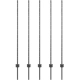 vidaXL Stebri za ograje 10 kos U-kanal Sivi 140 cm Jeklo | Shoptok.si