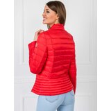 Fashion Hunters Women's quilted jacket Daphne - red Cene