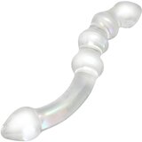 Rimba Dolly - valovit analni stekleni dildo (prosojen) | Shoptok.si