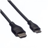 Roline HDMI priključni kabel HDMI A utikač, HDMI Mini C utikač 2.00 m crna 11.04.5580 sa zaštitom HDMI kabel Cijene