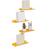  Polica na zidu s policom Zidne 4 pcs Žuta 30 x 9 x 2 5 cm - žuta boja senfa 30 x 9 cm 4 | shoptok.hr
