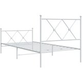 Metalni okvir kreveta uzglavlje i podnožje bijeli 90 x 200 cm | shoptok.hr