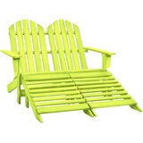  Vrtni dvosjed Adirondack od jelovine s otomanom zeleni | shoptok.hr