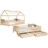 MID.YOU Postelja S Predalom Duo, 90x200, Bor, Masivno | Shoptok.si
