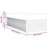  Okvir kreveta s madracem Tamno smeđa 90 x 190 cm tkanina | shoptok.hr