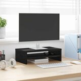 vidaXL Stojalo za monitor črni hrast 42x24x13 cm iz inženirskega lesa Cene