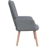  Stol za sproščanje s stolčkom svetlo sivo blago, (20821713) | Shoptok.si