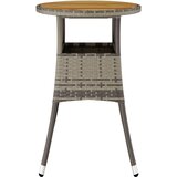  Vrtni stol Ø 60 x 75 cm od bagremovog drva i poliratana sivi | shoptok.hr