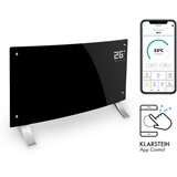 Klarstein Bornholm Curved Smart, konvekcijski grijač, 2000 W, kontrola primjene, crna | shoptok.hr