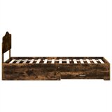  Krevetna konstrukcija s ladicama Dimljeni hrast 70 x 190 cm | shoptok.hr