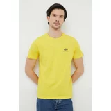 Alpha Industries Pamučna majica boja: žuta, s tiskom, 188505.465-EmpireYell