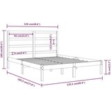  Posteljni okvir iz trdnega lesa 120x190 cm, (20644727) | Shoptok.si