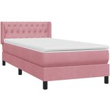 Box Spring krevet s madracem ružičasti 90x210 cm samt | shoptok.hr
