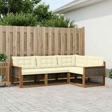  Set vanjskih sofa 4 kom. Prirodna i krem Smeđa 249 x 164,5 x 73 cm | shoptok.hr
