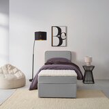 P & B POSTELJA Z VZMETNICO 90 cm x 200 cm , tekstil svetlo siva | Shoptok.si