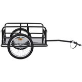 Prikolica za bicikl 130 x 73 x 48,5 cm čelična crna | shoptok.hr