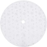 vidaXL Razkošna podloga za novoletno jelko bela 90 cm umetno krzno | Shoptok.si