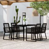  5-dijelni vrtni blagovaonski set crni | shoptok.hr