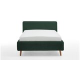 Meise Möbel Temno zelena oblazinjena postelja brez letvenega dna 120x200 cm Mattis – | Shoptok.si