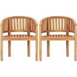  5-dijelna vrtna garnitura u obliku banane od masivne tikovine Smeđa 90 x 50 x 45 cm | Shoptok.si