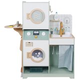 Kinder Home Dečija drvena mašina za pranje veša 3 u 1 sa sudoperom sa tekućom vodom i mašinom za sušenje veša | Eponuda.com