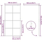  Zid za walk-in tuš Zlatno 100 x 195 cm Staklo otporno na udarce | shoptok.hr