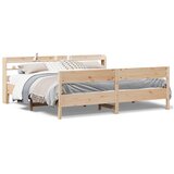 Maison Chic Posteljni okvir - Dvoposteljna postelja - Zakonska postelja brez vzmetnice 200x200 cm trdna borovina-J3430, (21764467) | Shoptok.si
