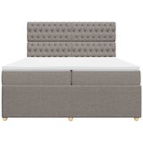  Krevet s oprugama i madracem smeđesivi 200x200 cm od tkanine | shoptok.hr