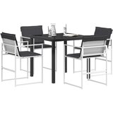  Vrtni set za objed 5 pcs Bijela i antracit 80 x 80 x 73 cm | Eponuda.ba