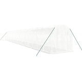 Staklenik s čeličnim okvirom bijeli 36 m² 18 x 2 x 2 m | shoptok.hr