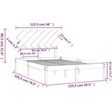  Okvir za krevet od masivnog drva 120 x 190 cm mali bračni | shoptok.hr