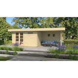 Male kuće Drvena vrtna kućica ORIENTAL 3 + SD300 380 × 260 cm – bez završnog krovnog pokrova | shoptok.hr