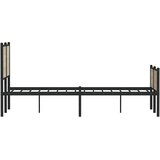  Metalni okvir kreveta bez madraca boja hrasta sonome 140x190 cm | shoptok.hr