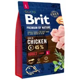 Brit Premium by Nature Adult L, za odrasle pse velikih pasmina, piletina, 3 kg