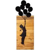 Wallity Zidna dekoracija Dijete i baloni, 30x86x3 cm, Crna | Eponuda.ba