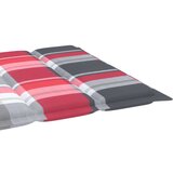  Jastuk za ležaljku crveni karirani 200x50x3 cm tkanina Oxford | shoptok.hr