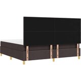  Krevet s kutijom opruge i madracem Tamnosmeđa 200x200 cm Tkanina | shoptok.hr