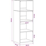  Highboard Hrast artisan 45 x 41 x 124 cm Konstruirano drvo | shoptok.hr