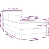 Box Spring krevet s madracem ružičasti 100x220 cm baršun | shoptok.hr
