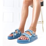  Blue crochet flip-flops with adjustable straps Kliris | shoptok.hr