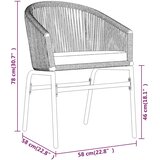  3-dijelni vrtni blagovaonski set sivi | Eponuda.com