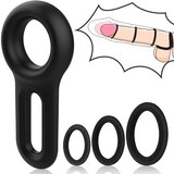 Paloqueth Silicone Stretchy Cock Rings Set Black 4 pack | shoptok.hr
