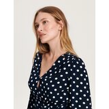 Reserved - Bluza na preklop od viskoze - mornarsko plava | shoptok.hr