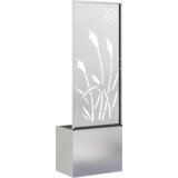 vidaXL Vrtno korito z dekorativno ploščo Srebrna 50 x 140 cm | Shoptok.si