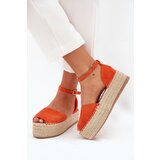 Boto Women's espadrilles on a platform with weaving orange Selise | Shoptok.si