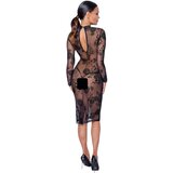 Noir - prozirna cvjetna haljina dugih rukava (crna) - M | shoptok.hr