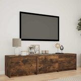TV ormarić s LED rasvjetom Dimljeni Hrast 165 x 34 x 40 cm | shoptok.hr