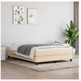 vidaXL Box spring postelja z vzmetnico krem 140x190 cm blago Cene