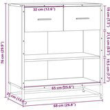 vidaXL komoda crna 68x35x76 cm konstruirano drvo | shoptok.hr