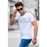 Madmext Men's Printed White T-Shirt 4530 cene